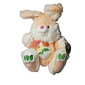 Dan Dee‎ Bunny Rabbit Plush Hoppy Hopster Easter Pink Flowers TB Trading Co RARE